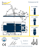 Elektrisk behandlingsbänk Professional H2, 10302, 10322, 10342